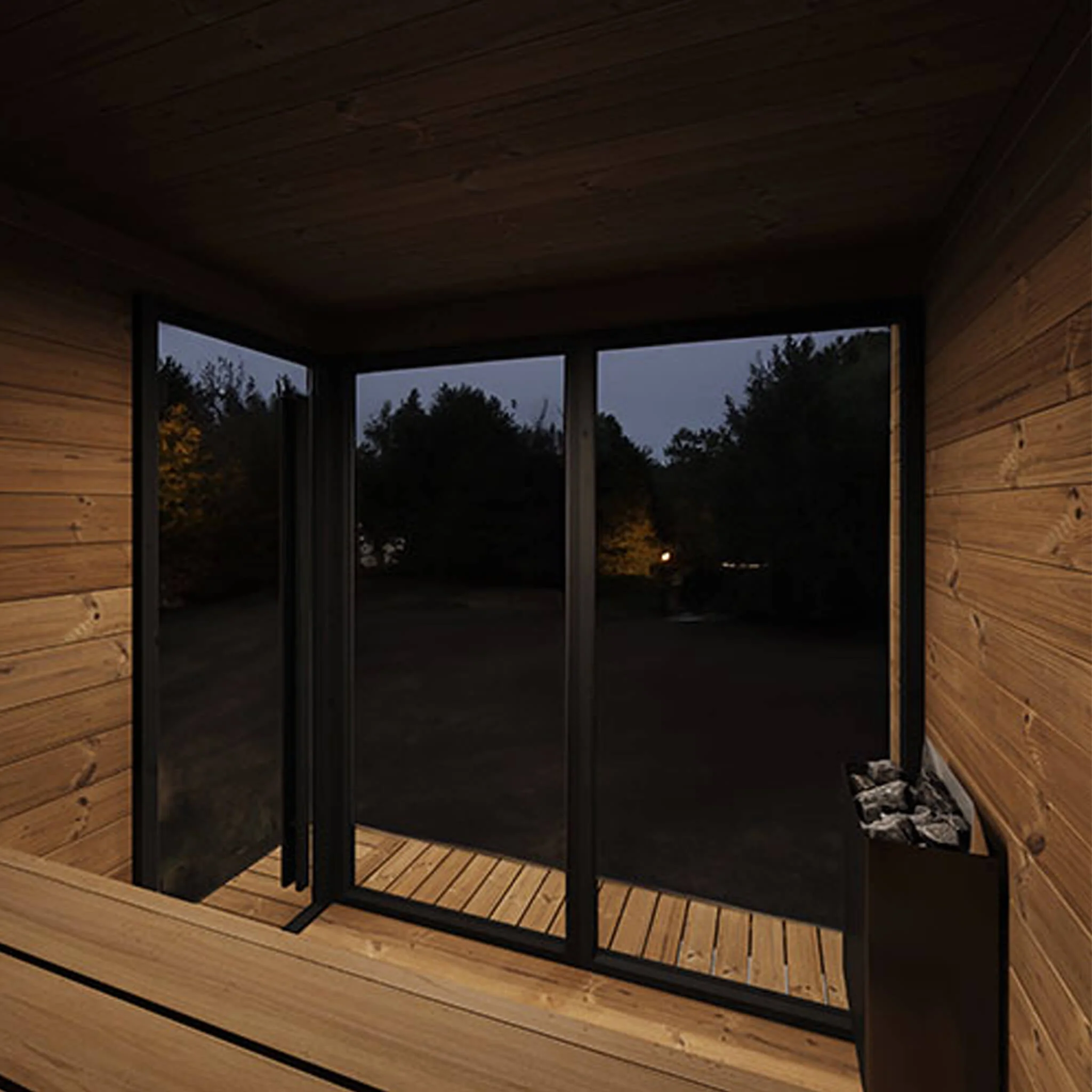 SaunaLife Model GL6 Luxury-Series Outdoor 4-Person Home Sauna Kit [GL6] (SAK41025) - Image 11