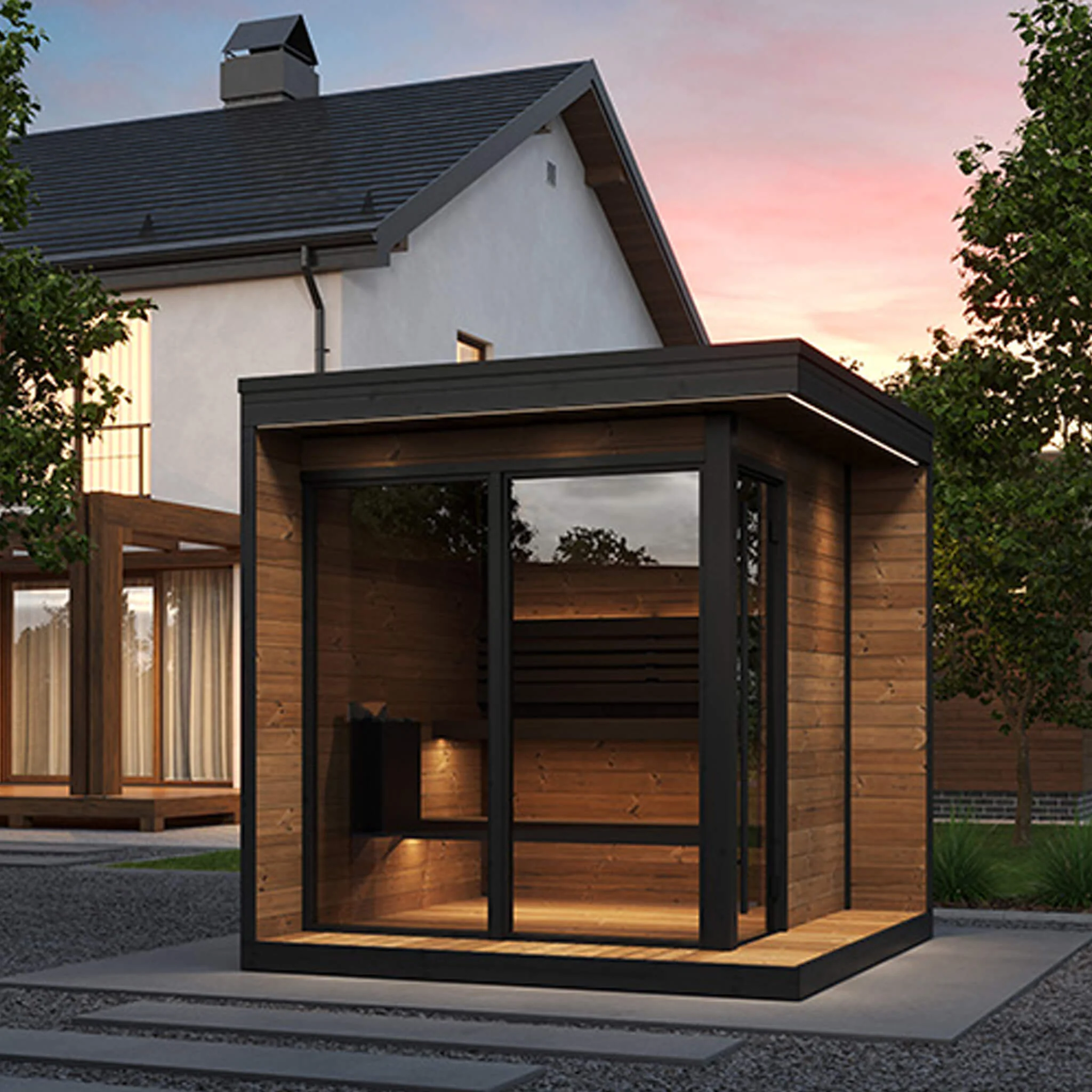 SaunaLife Model GL6 Luxury-Series Outdoor 4-Person Home Sauna Kit [GL6] (SAK41025) - Image 3