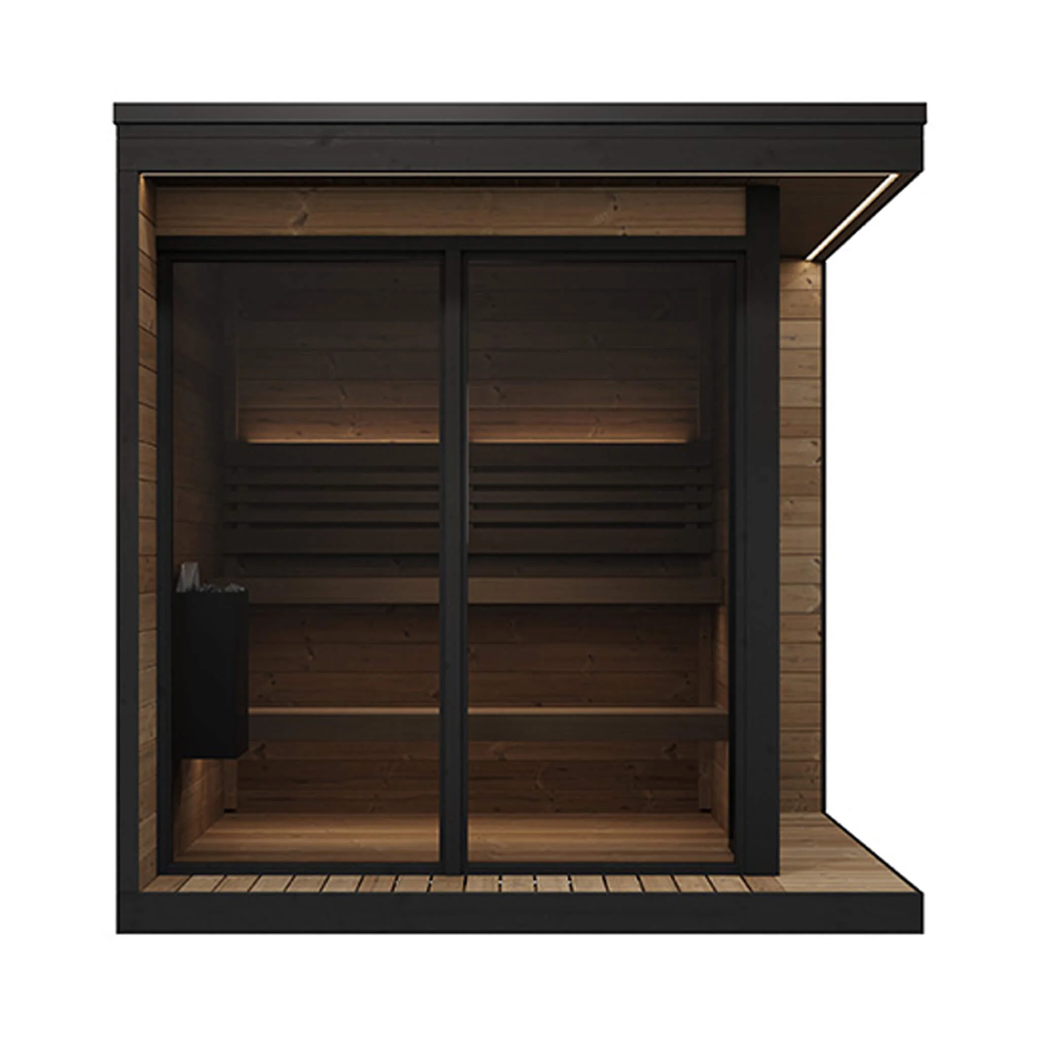 SaunaLife Model GL6 Luxury-Series Outdoor 4-Person Home Sauna Kit [GL6] (SAK41025) - Image 4