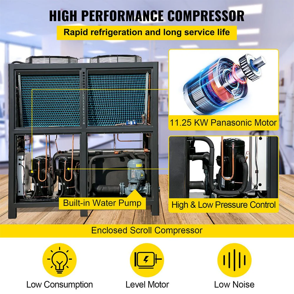 Smart Air-Cooled SS Industrial Water Chiller With LCD Display (SAK26458) - Image 16