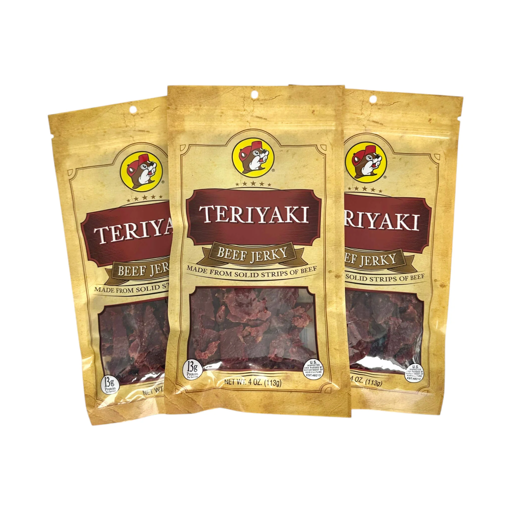 Buc-ee's Premium Teriyaki Beef Jerky - Made From Solid Strips Of Beef (SAK53710) - Image 5