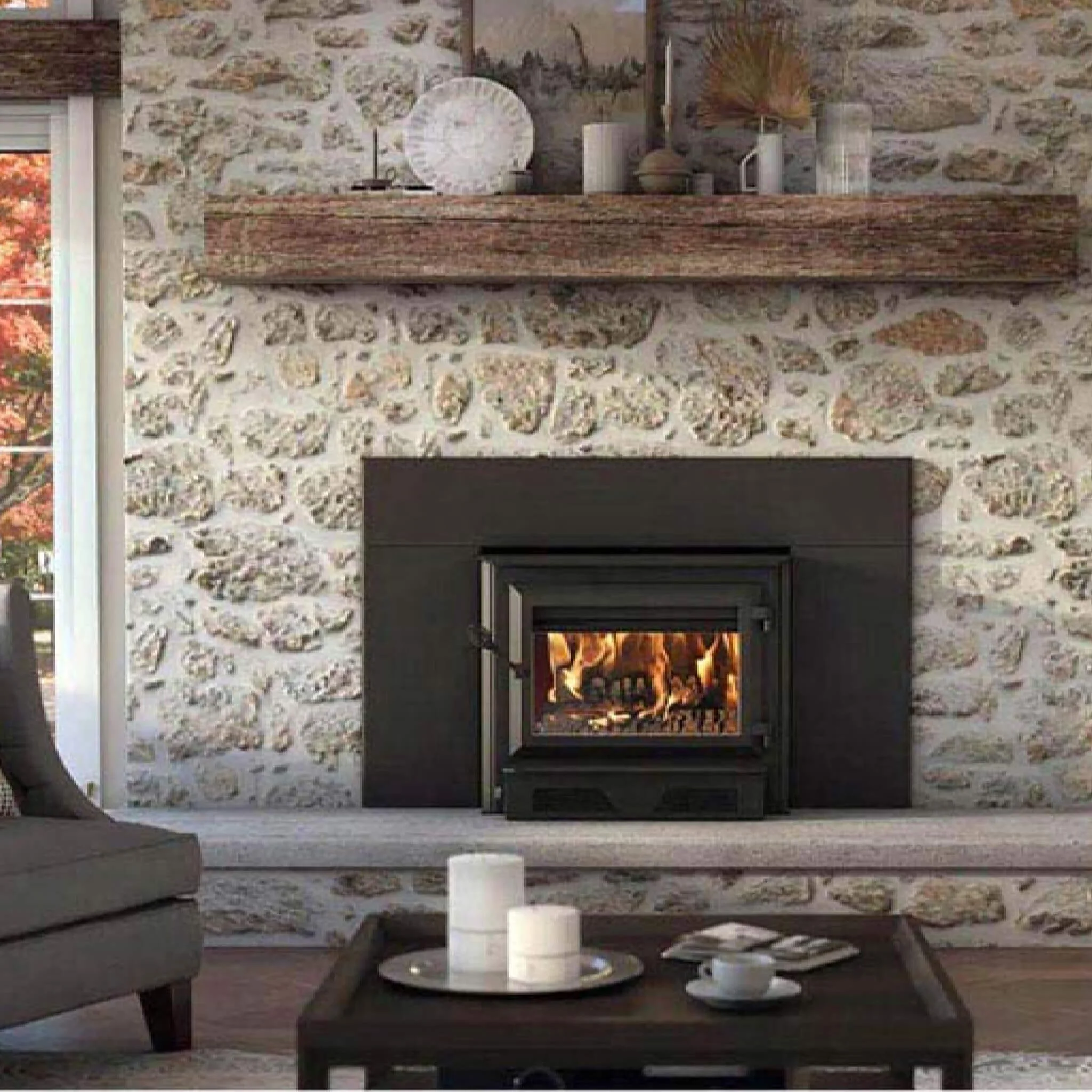 Ventis HEI240 Premium Black Extra Large Wood Fireplace Insert With Blower [VB00012] (SAK48235) - Image 6