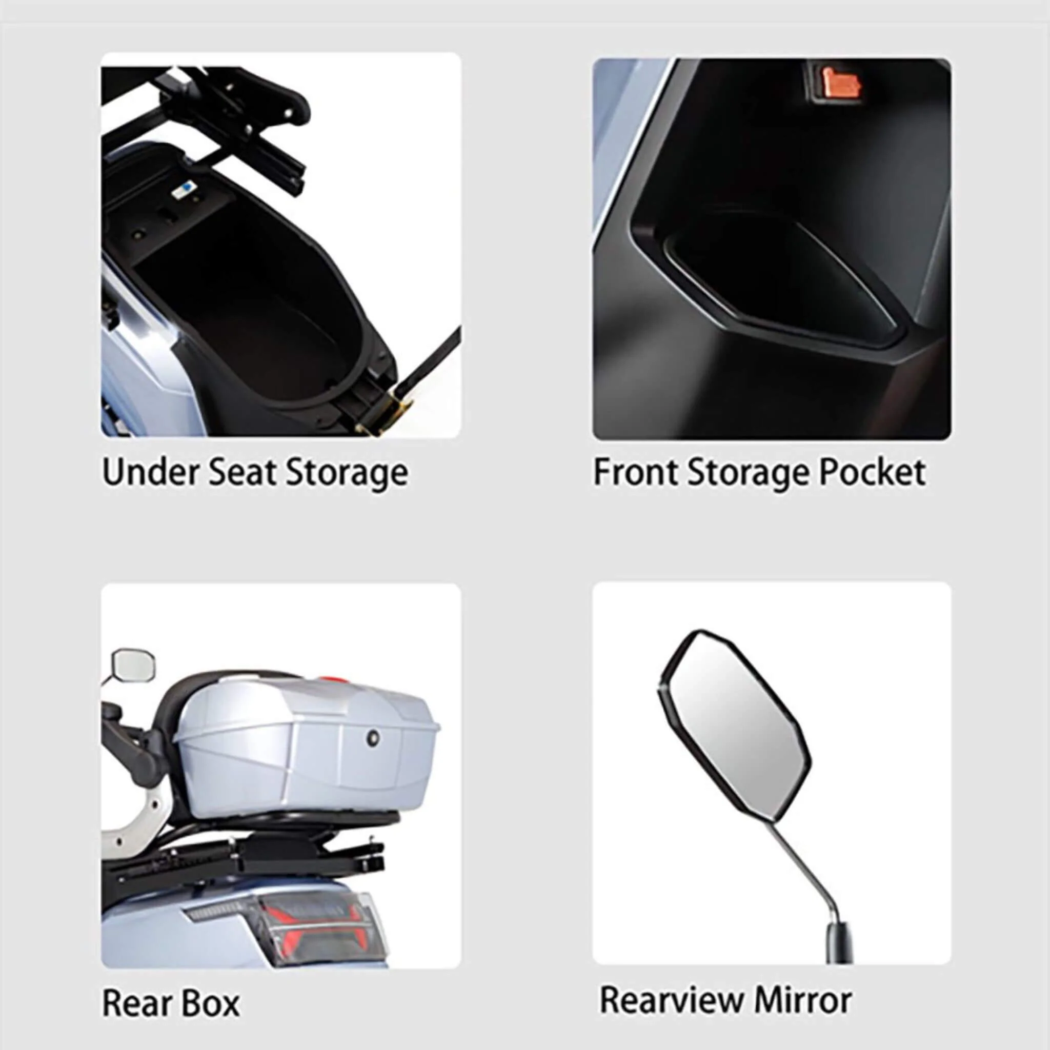 Zvg Heavy-Duty 1000W 60V20AH Four Wheel All-Terrain Travel Mobility Scooter, 440LBS (SAK97245) - Image 9