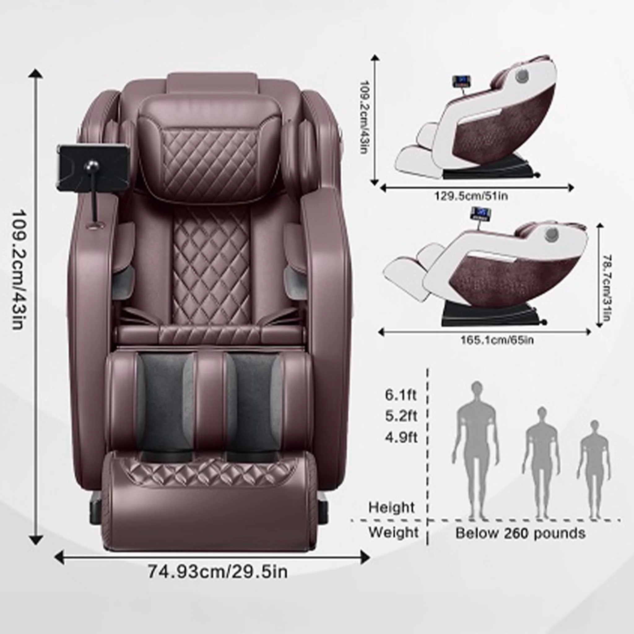 Zvz Premium Zero Gravity Full Body Massage Chair With Smart Display (SAK63108) - Image 12